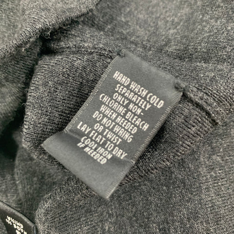 RALPH LAUREN Black Label Size S Charcoal Wool Blend Zip Up Pullover