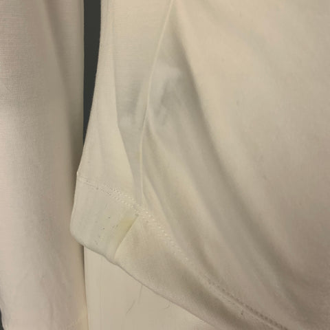 HELMUT LANG Taille S Haut décontracté en Tencel blanc dos ouvert