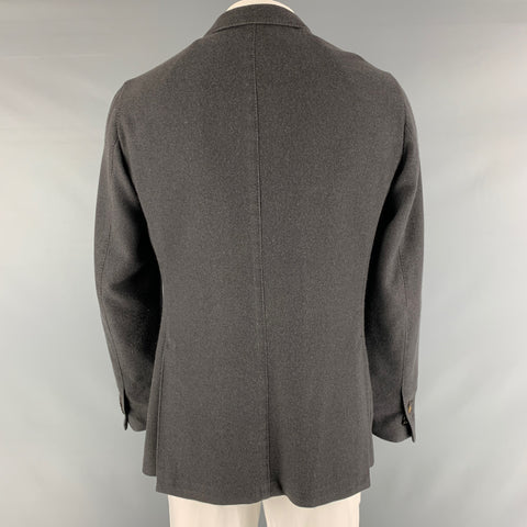 BOGLIOLI Size 44 Grey Cashmere Single Breasted Jacket