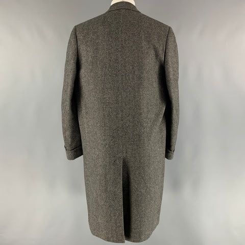 BURBERRYS  Size 40 Grey Black Nailhead Wool Notch Lapel Coat