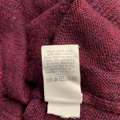 J.CREW Size M Burgundy Merino Wool Crew Neck Pullover