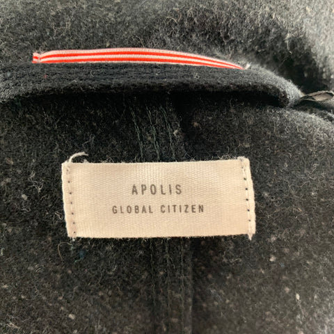 APOLIS GLOBAL CITIZEN Size L Black Grey Nailhead Wool Blend Jacket