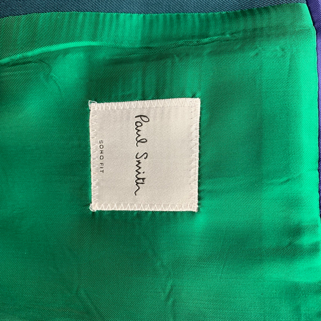 PAUL SMITH Soho Fit Size 38 Regular Forest Green Wool Notch Lapel Sport Coat