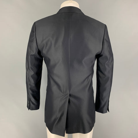 DOLCE &amp; GABBANA Taille 38 Manteau de sport à revers en laine noire mélangée