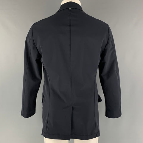 ALLEGRI Size M Navy Polyester Zip & Buttons Jacket