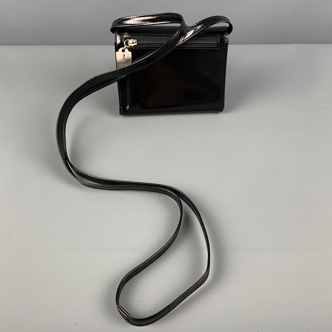 ROBERT CLERGERIE Black Leather Wallet Handbag