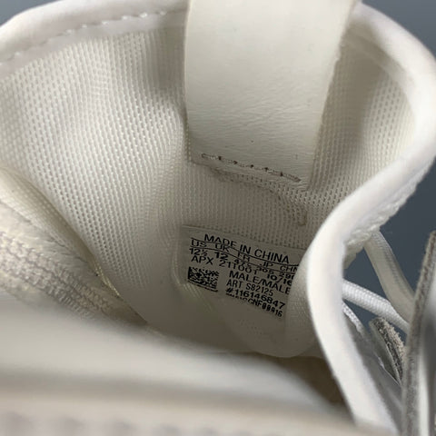 Y-3 by YOHJI YAMAMOTO Size 12.5 White Mixed Fabrics Leather Kyujo Low Sneakers