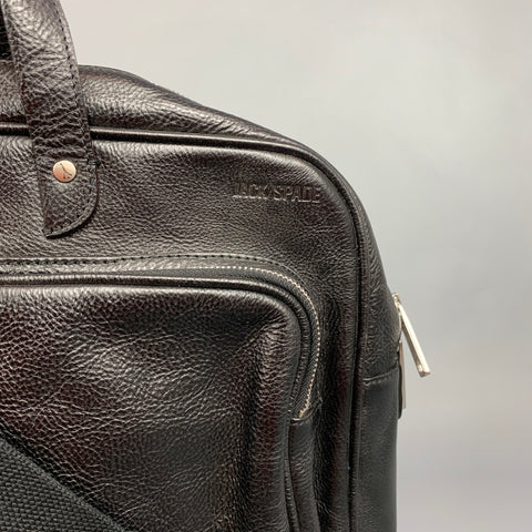 JACK SPADE Sac pour ordinateur portable en cuir grainé noir
