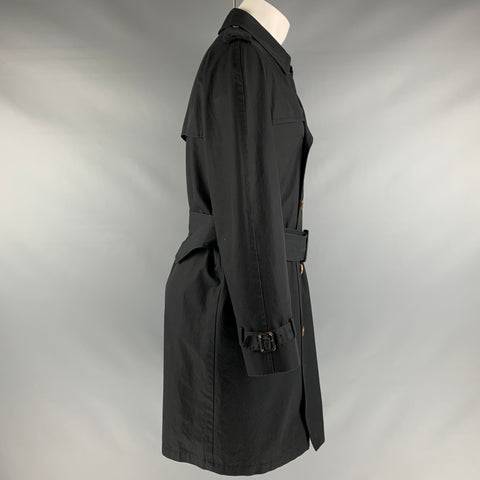 PAUL SMITH Taille Poitrine S Taille S Trenchcoat double boutonnage en coton noir