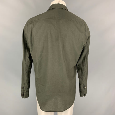 FORME 3’3204322896 Size 40 Charcoal Cotton Long Sleeve Shirt
