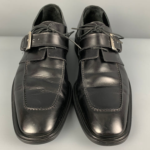 TO BOOT NY Size 9.5 Black Leather Monk Strap Lace Up Shoes