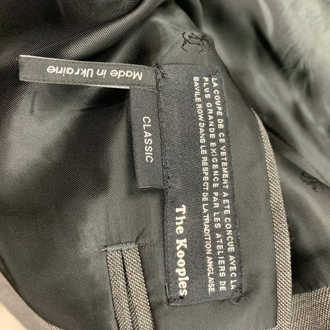 THE KOOPLES Size 38 Dark Gray Wool Peak Lapel Suit