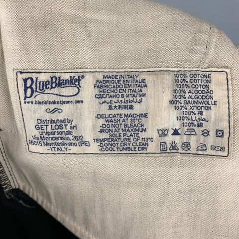 BLUE BLANKET Size 36 Black Cotton Button Fly Jeans