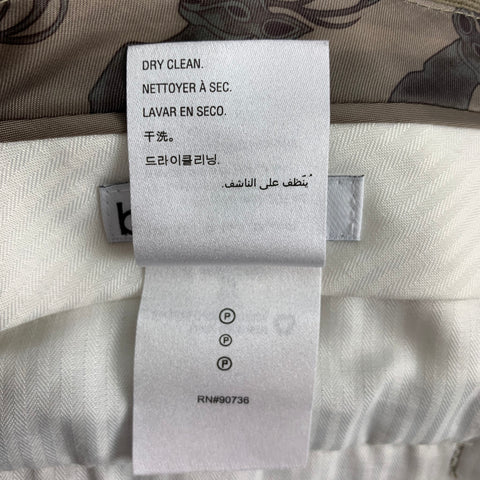 BAR lll Size 38 Taupe Textured Cotton Casual Pants