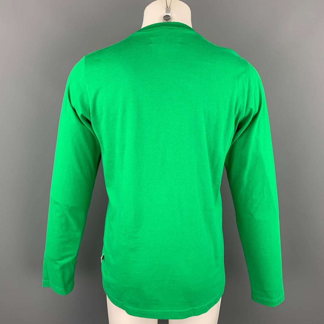 WALTER VAN BEIRENDONCK Camiseta de manga larga de algodón verde Talla XL
