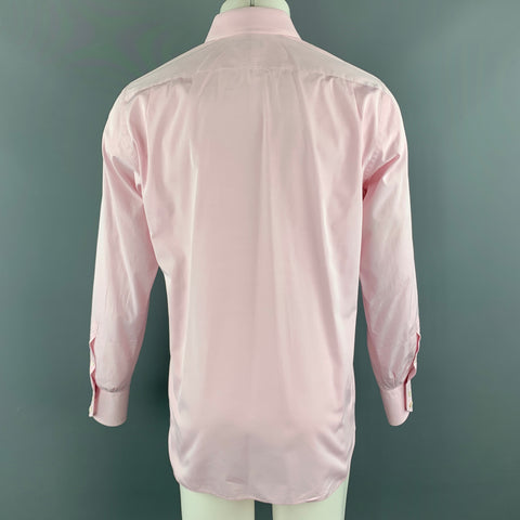 TOM FORD Size M Pink Cotton Button Up Pointed Collar Long Sleeve Shirt