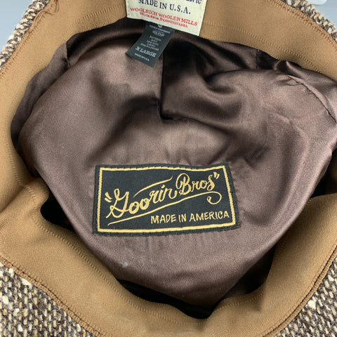 GOORIN BROTHERS Size XL Brown Tweed Wool Hat