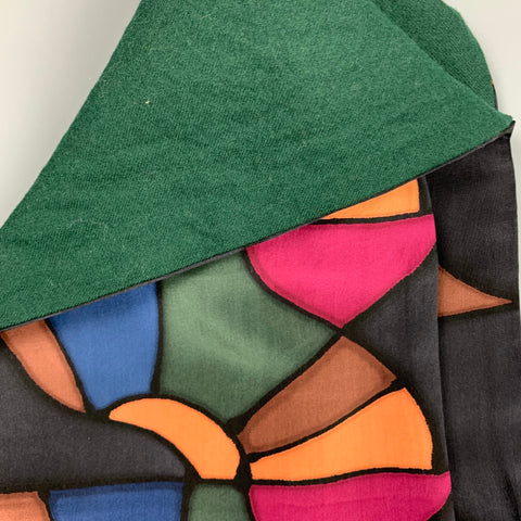 Vintage ROBERT DASKAL Multi-Color Reversible Scarf