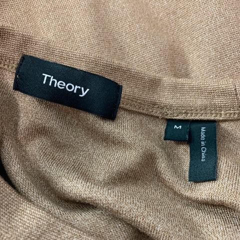 THEORY Size M Camel Modal Blend Jersey T-shirt