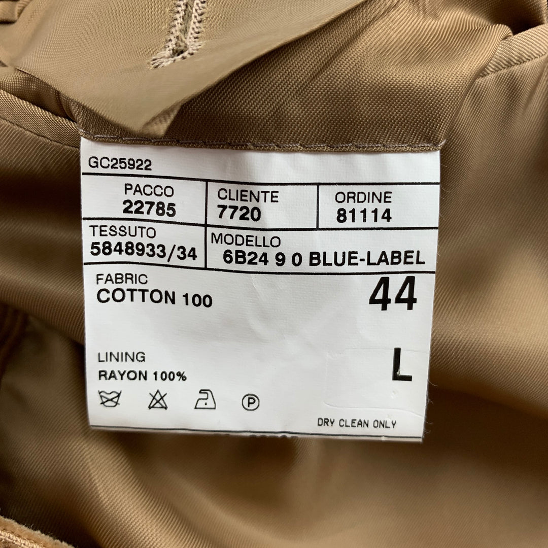 POLO by RALPH LAUREN Blue Label Size 44 Beige Corduroy Cotton Sport Coat
