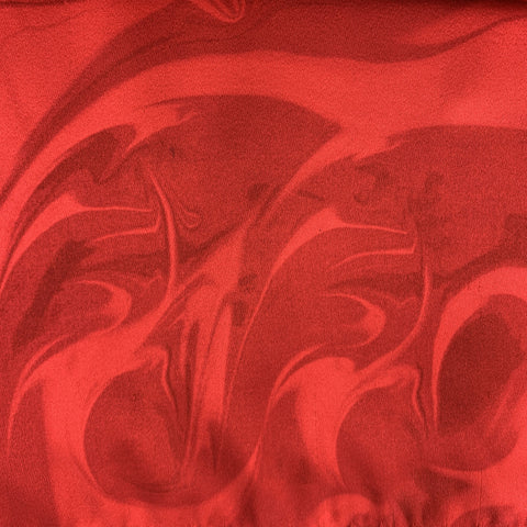 GUCCI by TOM FORD Smoke Print Red Long Silk Scarf