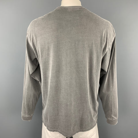 R13 MEGADETH Taille S T-shirt à manches longues en coton graphique gris