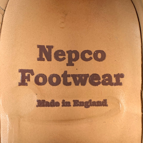 NEPENTHES CO. LTD. Size 10 Burgundy Perforated Patent Leather Lace Up Shoes