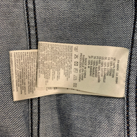 DIESEL Size L Blue Washed Denim Trucker Jacket