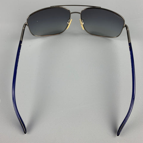PRADA Gunmetal Tinted Blue Trim Sunglasses