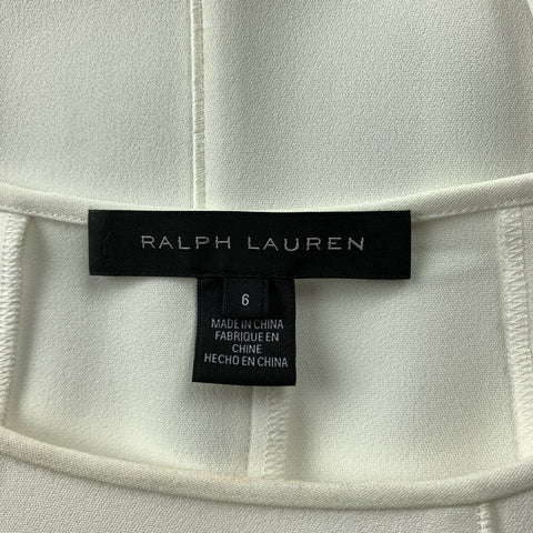RALPH LAUREN Black Label Size 6 Beige Viscose Blend Dolmain Sleeve Blouse