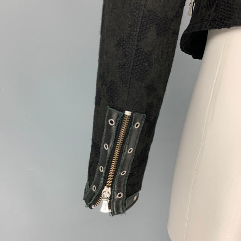 VERSACE JEANS COUTURE Size M Black Jacquard Zip Up Jacket