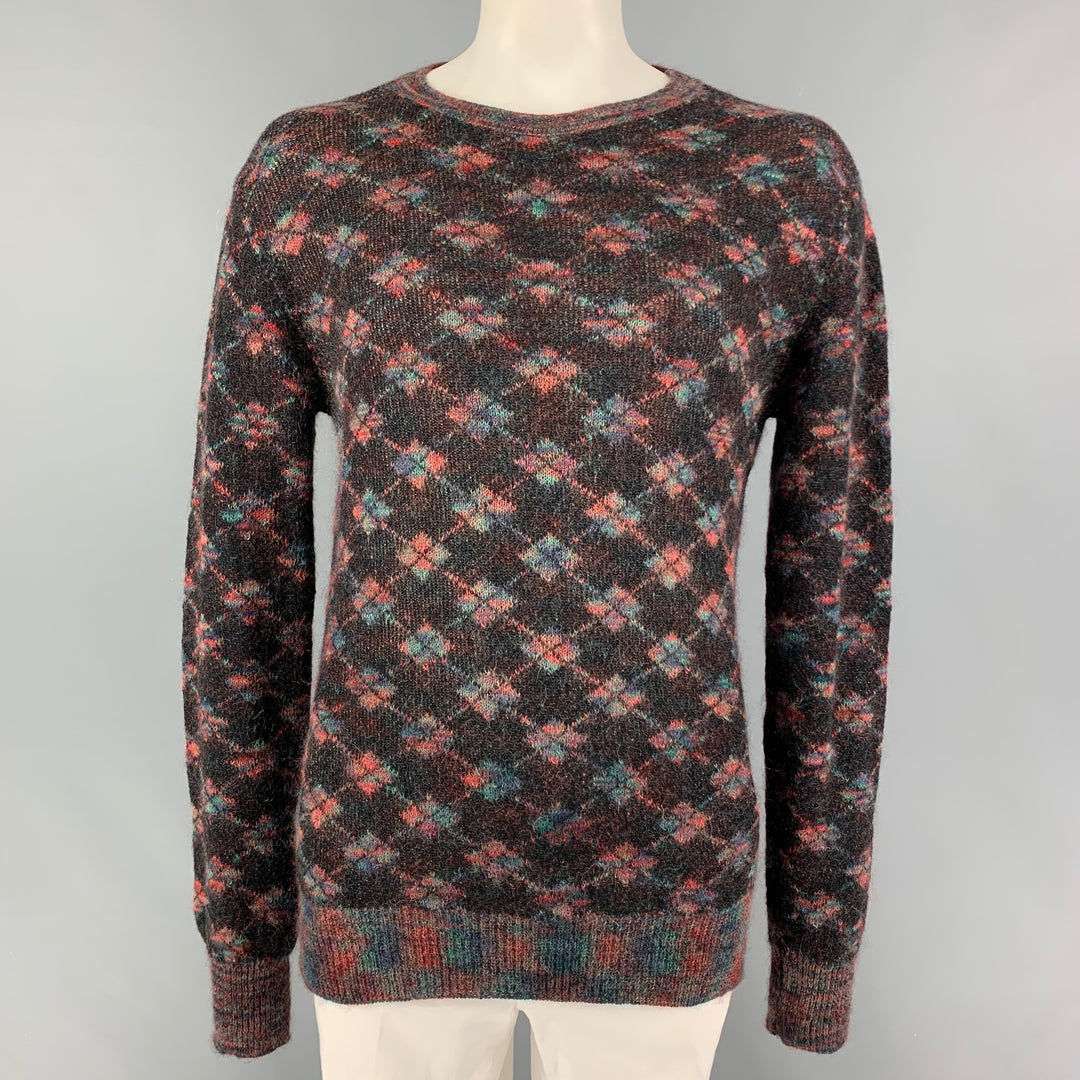 VIVIENNE WESTWOOD Size L/XL Brown Multi-Color Knit Wool Mohair Sweater
