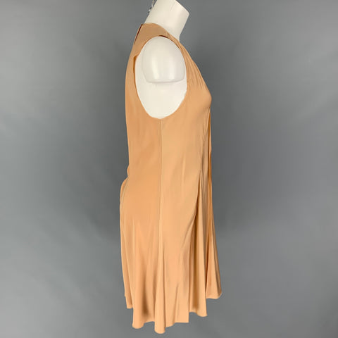 ALEXANDER WANG Size 4 Champagne Silk Sleeveless Dress