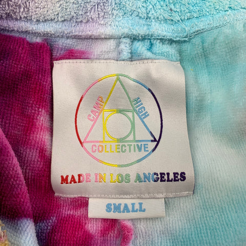 CAMP HIGH COLLECTIVE Size S Multi-Color Tie Dye Cotton Drawstring Shorts