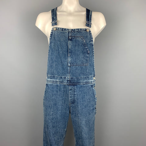 A.P.C. Size L Indigo Wash Denim Classic Overalls