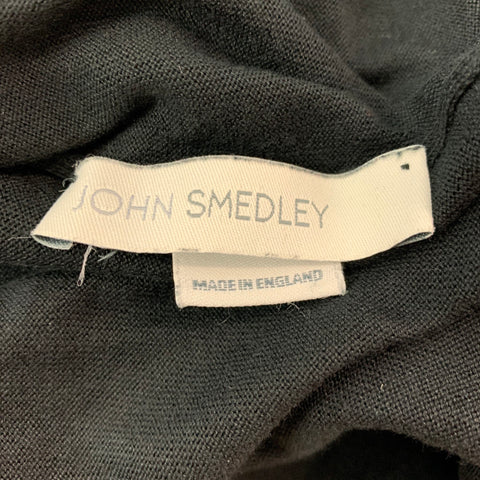 JOHN SMEDLEY Size S Black Cotton Turtleneck Pullover