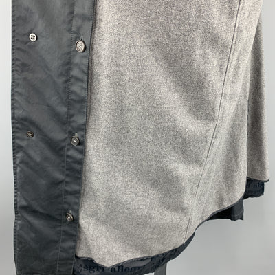 ALLEGRI Navy Nylon Belted Removable Liner Belted Trenchcoat