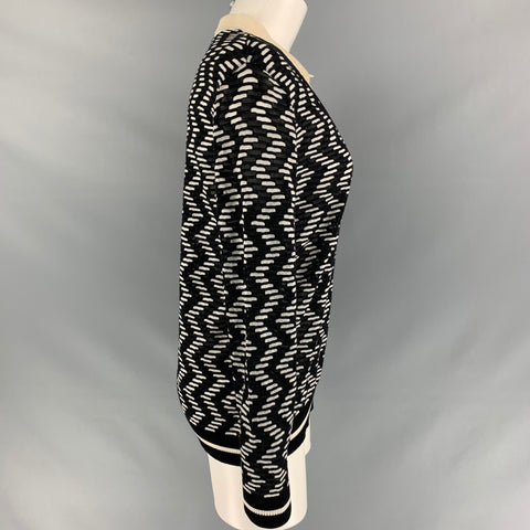 M MISSONI Size 8  Black Grey Knitted Viscose Blend Dress Top