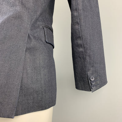MY CONTEMPORARY 40 Regular Indigo Denim Notch Lapel  Single Breasted Sport Coat