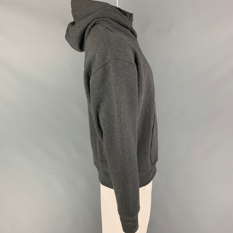 FRAME Size M Grey Cotton Polyester Half Zip Sweatshirt