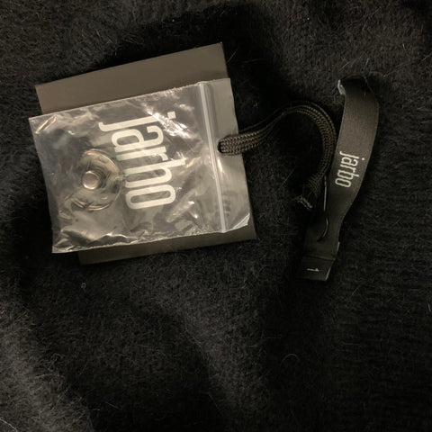 JARBO Size S Black Wool Blend Solid Hidden Snaps Cardigan