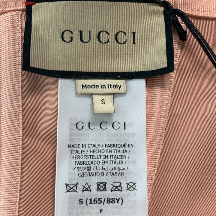 GUCCI Size S Pink Silk Corset Dress Top