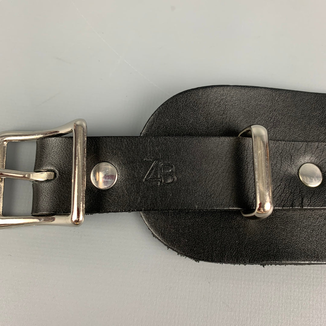 ZANA BAYNE Black Leather Choker Necklace