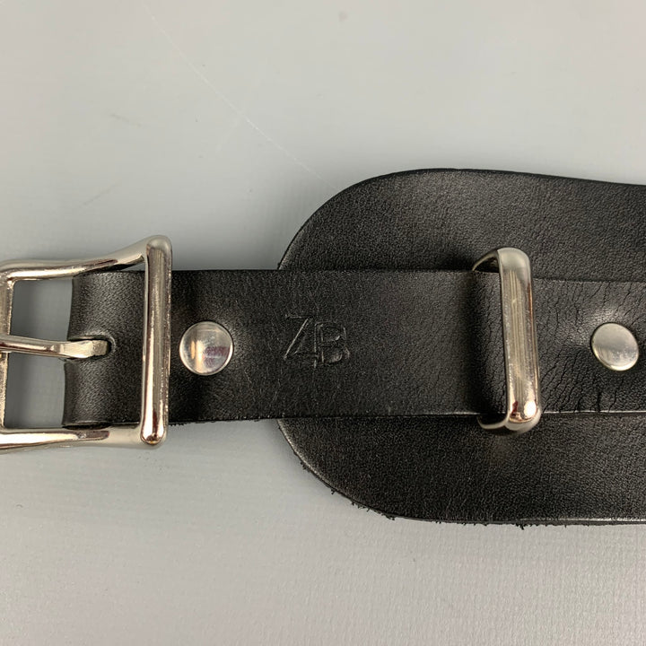 ZANA BAYNE Black Leather Choker Necklace