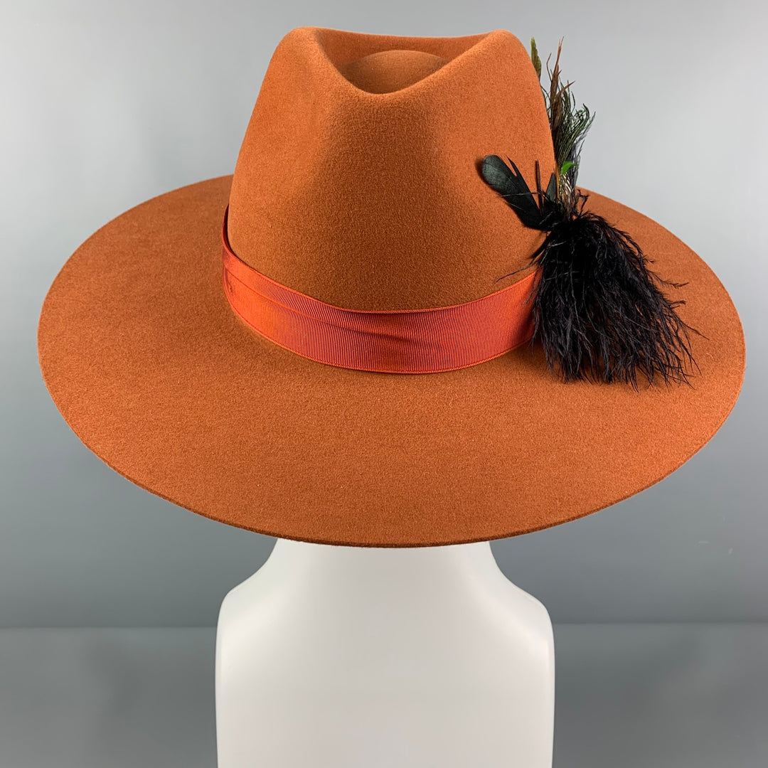 GOORIN BROTHERS Size 7 Rust Feather Felt Hats – Sui Generis  display picture 1