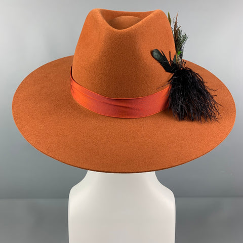 GOORIN BROTHERS Chapeaux en feutre de plumes rouille taille 7