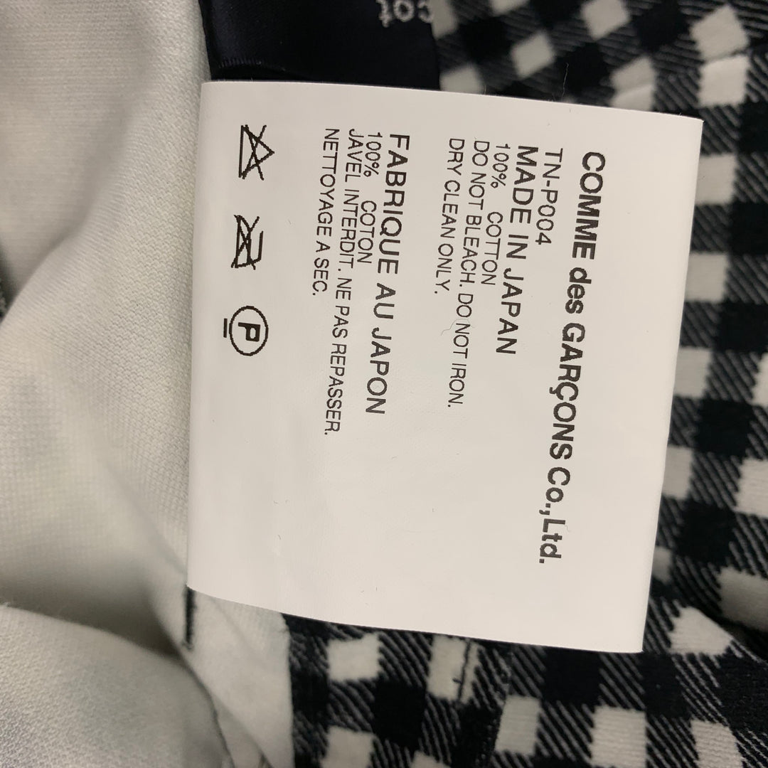 COMME des GARCONS TRICOT Size S Black & White Cotton Casual Pants