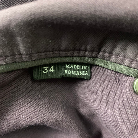 ERMENEGILDO ZEGNA Size 34 Eggplant Solid Cotton Linen Jean Cut Casual Pants