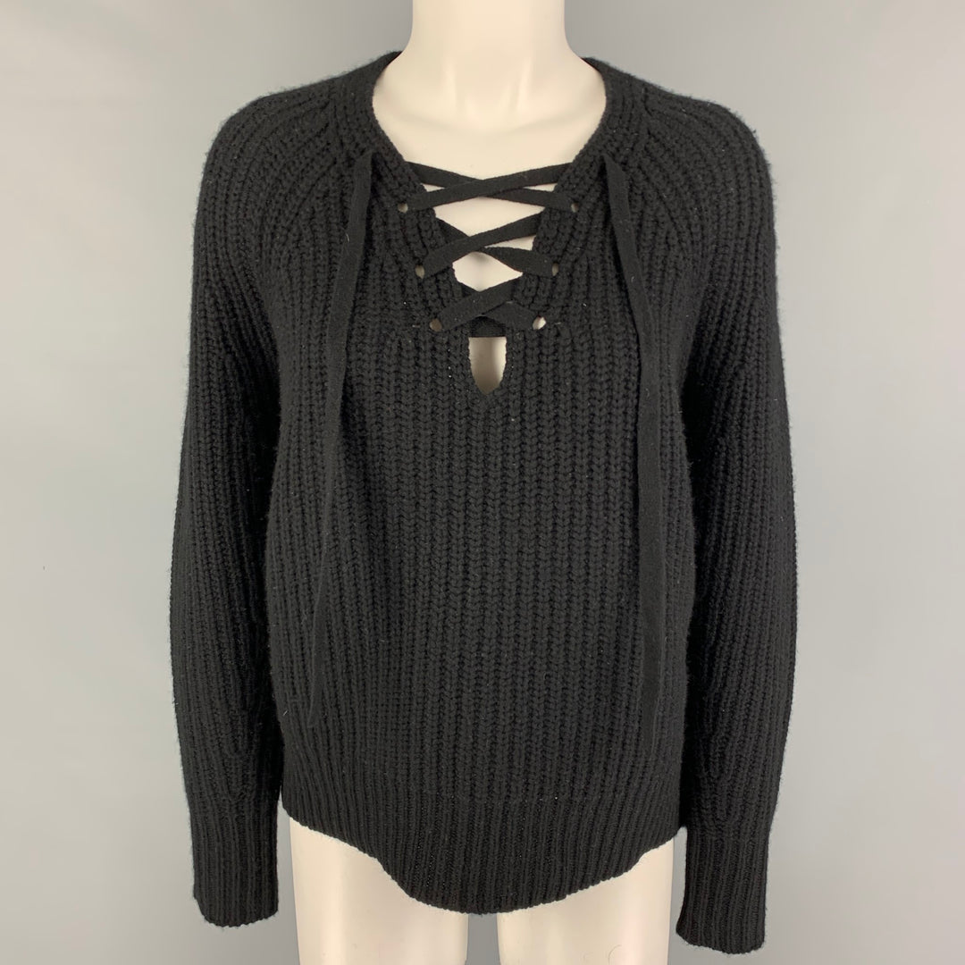 NILI LOTAN Size XS Black Cashmere Chunky Knit Sweater