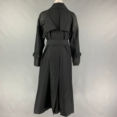 CHRISTIAN DADA FW 19 Size XS Black Wool Polyester Double Breasted Coat